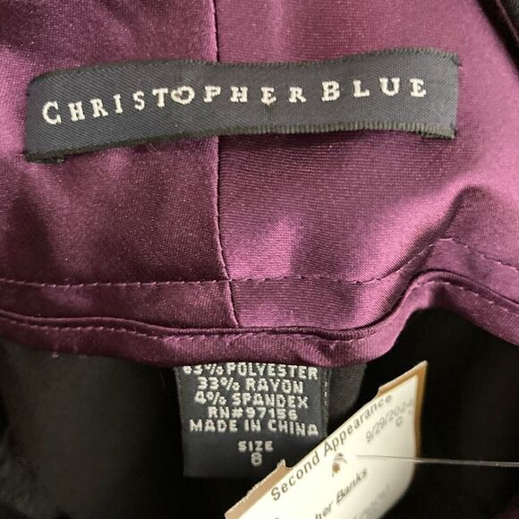 Christopher Blue 8 Black Dress Pants The Lola Fit Mid Rise Evening Elegant NWT - Picture 7 of 7